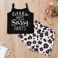 thumbnail image 2 of ibuvkizy Toddler Baby Girl Tank Top Sets Summer Baby Girl Outfits Clothes,Toddler Kids Baby Girls Sleeveless Letter Tops T-Shirt Leopard Shorts Set Outfits,Gifts for Her, 2 of 9