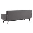 thumbnail image 5 of Tufted Sofa, Velvet, Grey Gray, Modern Contemporary Urban Design, Living Lounge Room Hotel Lobby Hospitality, 5 of 7