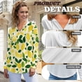 thumbnail image 6 of DISNIMO Lemon Printed Hoodies for Women Long Sleeve Sweatshirts Waffle Pullover Tops V Neck Shirts for Fall Winter, 2XL, 6 of 7
