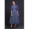 thumbnail image 4 of Bimba Check Button Down Dress Print Mandarin Collar Roll Up Sleeves Shirt Dress-Large, 4 of 5