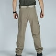 thumbnail image 3 of Lovzfmll Men's Work Pants Relaxed Fit, Waterproof Hiking Trousers with Multi-Pockets & Zipper, Full Length Outdoor Utility Pants, 3 of 8