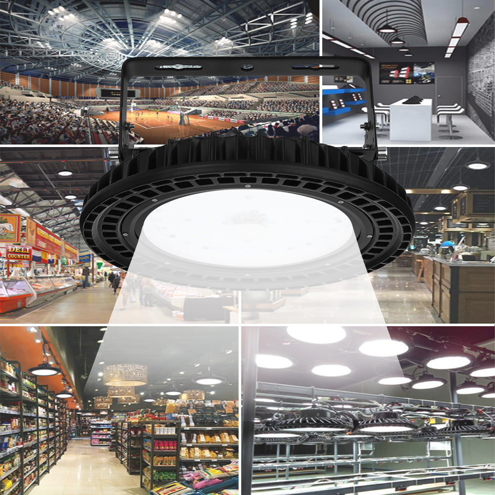 200W 110V 24000lm Super Bright LED UFO High Bay Light Factory Warehouse Lighting 