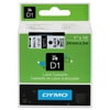 Dymo D1 Electronic Tape cartrdge - 1" - White - 1 Each