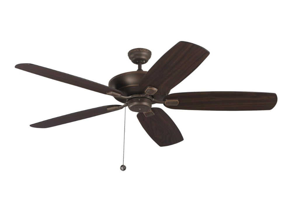 60-Inch 5 Blade Ceiling Fan In Roman Bronze With American ...