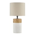 thumbnail image 4 of Lampe de Table Ronde en Céramique et Lin Design 510 en Blanc/marron, 4 of 9