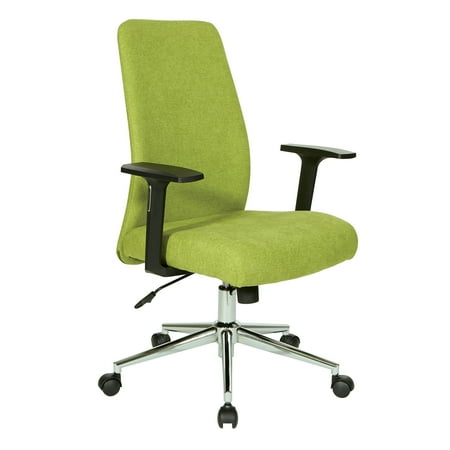 UPC: 0090234503637 | OSP Furniture Evanston Office Chair in Basil Fabric with Chrome Base