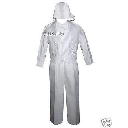 

Baby Boy Toddler Christening Baptism Formal Pants Vest Suit White XS-XL(0-24M)