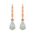 thumbnail image 2 of Boucles d'Oreilles Pendantes en Forme de Poire 7x5 mm Opale 925 Argent Sterling Rose Vermeil Larme pour Femmes, 2 of 3