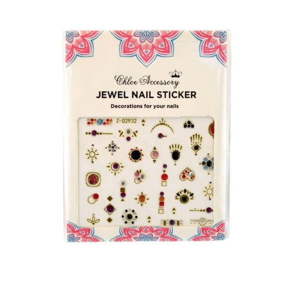 Body, Face Nail Art Jewel Decorative Auto Adhesive Stickers - 1 Pack