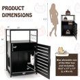 thumbnail image 3 of Costway Cat Litter Box Enclosure with Louvered Door& 3-Tier Shelf Cat House Side Table, 3 of 10