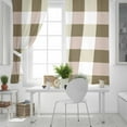 thumbnail image 5 of Fsddascl Brown Plaid Blackout Curtains for Bedroom/Living Room, Thermal Insulated Kitchen Curtains, Spring Summer Farmhouse Buffalo Checkered Grommet Darkening Window Treatment Drapes 42"x54"x2, 5 of 8