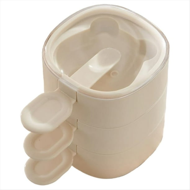 Molde de Helado Multicapa de Silicona, Moldes para Paletas Apilables Caseros, Molde para Paletas de Hielo Reutilizable, Color Marfil