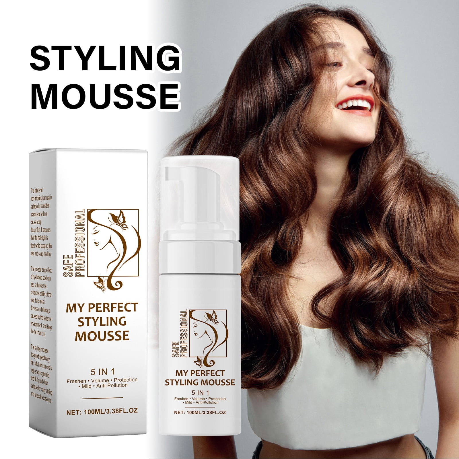 Fiudx Mousse para El Cabello, Espuma 5 En 1 para Definir El Volumen ...