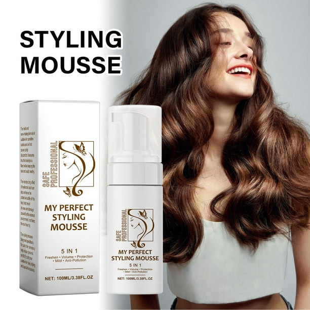 Fiudx Mousse Capilares, Potencias En Volumen, Rizos Naturales, Protectores, Contaminantes, Peinado, Cabello Fino, Viaje 100 Ml