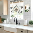 thumbnail image 5 of Beige Boho Balloon Curtains for Living Room/French Door, Vintage Ethnic Tribe Abstract Art Retro Tie Up Curtains 63 Inch Length Energy Saving Kitchen Curtains Shades for Windows 42"x63", 5 of 8