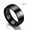4mm Black, variant on Unisex Stainless Steel Rings for Couples Simple U Shaped Geometry Design for Wedding Birthday Celebration or Promotion