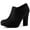 Black, variant on BLISSFUL STEP Women's Ankle Boots Faux Suede Round Toe Block High Heel Side Zipper Shoes Black 6