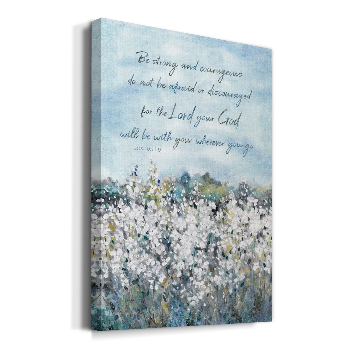 Be Strong Flower Field Premium Gallery Wrapped Canvas - Ready to Hang