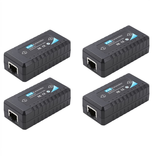 4X 1 Port POE Extender 10/100Mbps with IEEE 802.3Af Standard Input / Output for IP Camera Transmission Distance