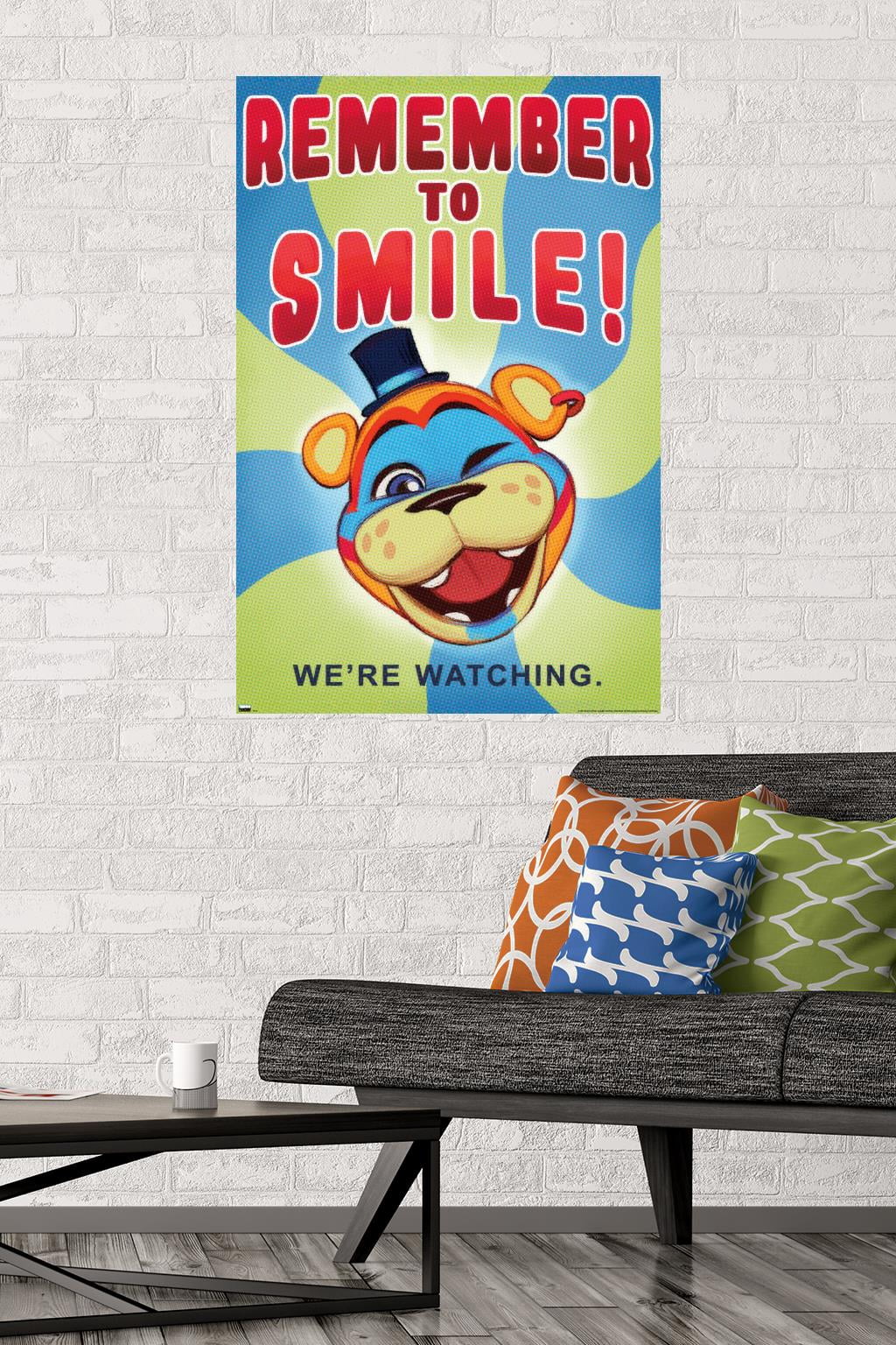 Five Nights at Freddy's: Security Breach - Remember To Smile Wall Poster, 22.375" x 34"