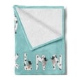 thumbnail image 2 of Alphabet Soft Flannel Fleece Blanket, Print of Nursery Themed Graphic of Z with Whimsical Cow Printed Letters, Cozy Plush for Indoor and Outdoor Use, 50" x 60", Pale Blue Grey Blush, by Ambesonne, 2 of 5