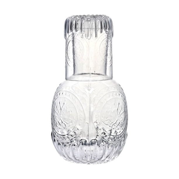 Asdomo Vintage Glass Water Jug Set,Glass Pitcher With Cup,For Tea Cafe