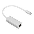 thumbnail image 3 of Adaptador Ethernet USB C a RJ45, controlador de conexión rápida, puerto Gigabit Ethernet tipo C plateado gratis para oficina en casa, 3 of 5