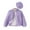 Purple, variant on Odeerbi Kids Boys Girls Fleece Lined Sherpa Jacket with Beret Hat Set Winter Thermal Coat Children's Solid Color Knot Woolen Outerwear Set Kids Clothes Purple