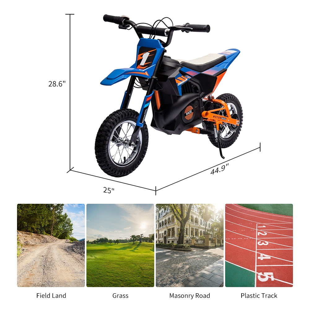 Garvee Kids Electric Dirt Bike 24V 250W 140LB Load Ride On Toys with 12.6 Pneumatic Tires