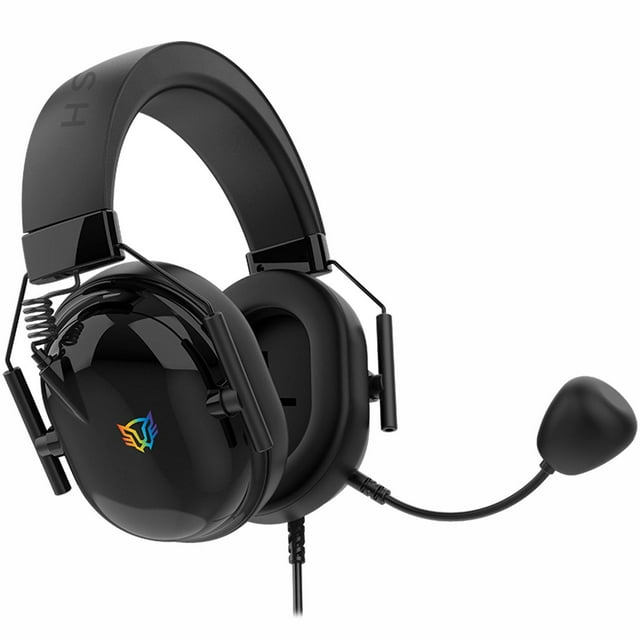 Audifonos Diadema Gamer BALAM RUSH AVIATOR LEVEL HA757 Microfono 3.5 + USB RGB Negro BR-941167
