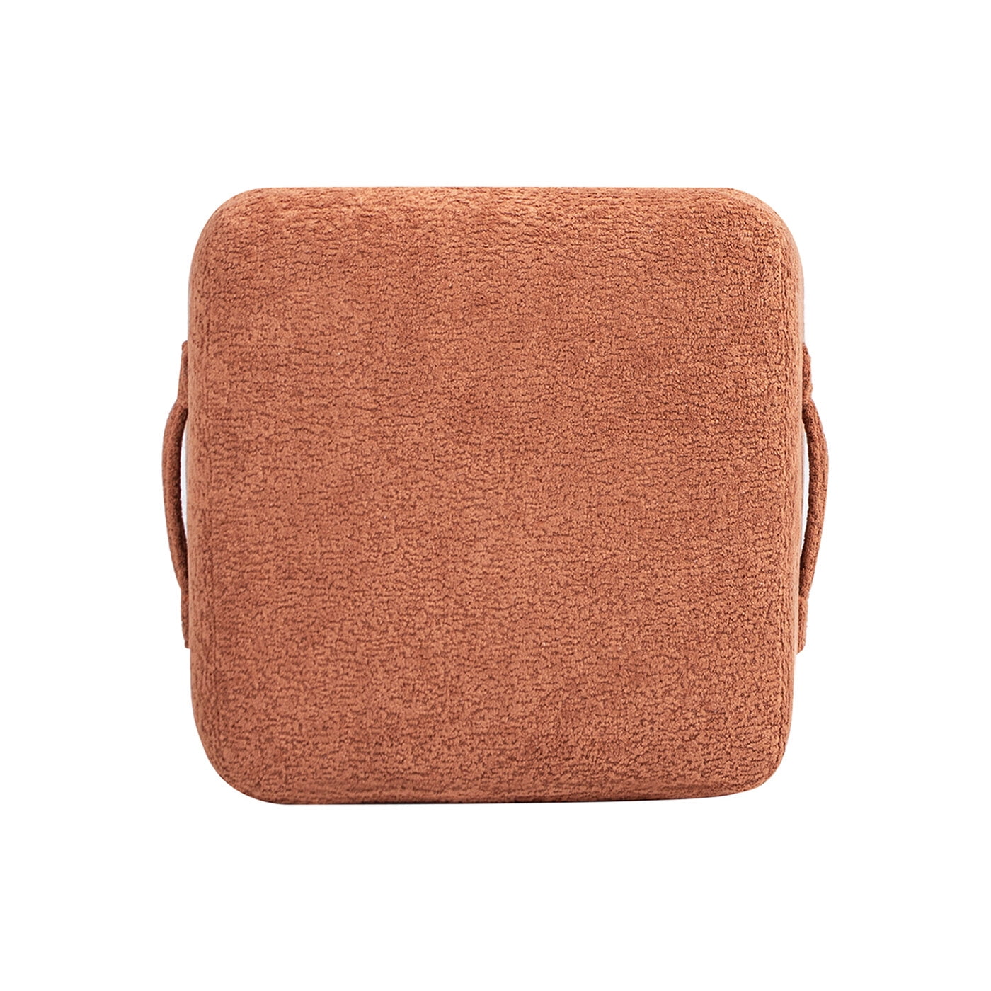 Ottomans With Storage Clyde 14" Tapered Square Upholstered Ottoman, Spice Orange,Living Room Ottomans