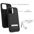 thumbnail image 3 of CoverON Apple iPhone 12 / iPhone 12 Pro Case (6.1"), Slim Metal Kickstand Rugged Dual Layer Cover, Black, 3 of 7
