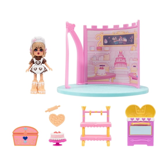 Clase de repostería Playset Royale High Baking con 1 muñeca y 6 accesorios