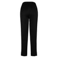 thumbnail image 4 of Endives Satin Pants For Women Casual Tie Elastic High Waisted Cropped Pant With Pockets Summer Slacks, 4 of 5