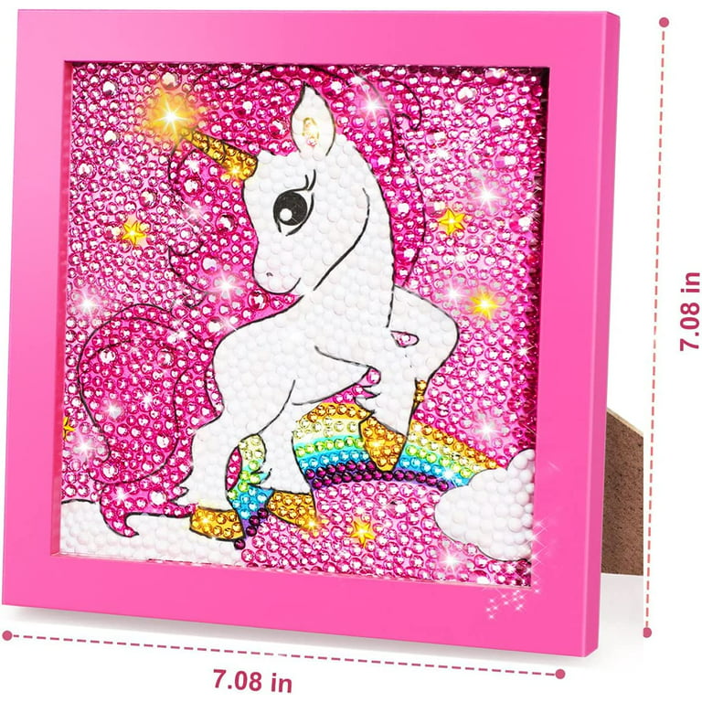 SUNNYPIG Unicorn Painting Kit for Girl Age 6 7 Craft Supply for Kid 7-12  Year Old Unicorn Toy for Girl Birthday Present Diamond Art Supply for Kid 8  12 Diamond Art Kit Girl Gift 