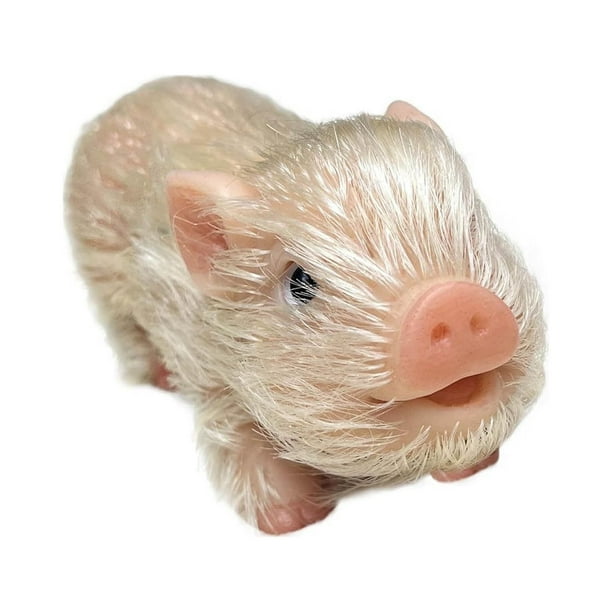 Lifelike Mini Pig Doll 5 Inch Full Soft Reborn Doll Mini Lifelike Newborn Cute Realistic Real Toddler Pig Toy Without Toy Accessories