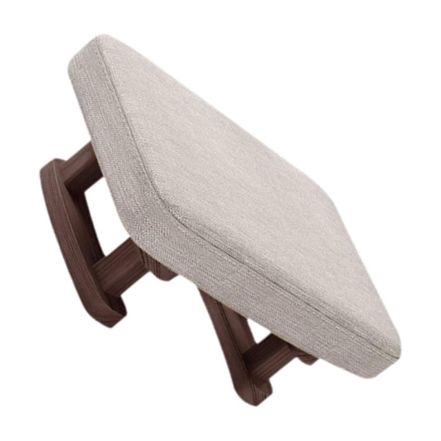 bedienty Rectangle Footstool Wooden Leg Space Efficient Footrest Multiuse Ottoman When Changing Shoes Footstool Or Storage Bench. Plain Color 41x30x18cm