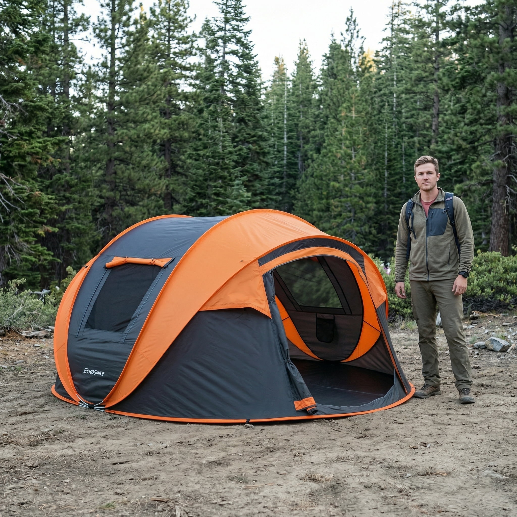 Zateety 8 Person Automatic Pop Up Camping Boat Tent
