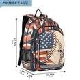 thumbnail image 2 of FORMRS Unisex School Backpack 17" Student Travel Bag with Laptop Compartment, Baseball Pattern, 2 of 7