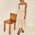 thumbnail image 2 of Lmnyox Summer Spaghetti Strap Midi Dress for Women Casual Square Neck Summer Vacation Beach Sundress, 2 of 7