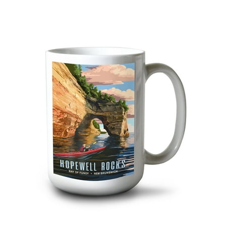 

15 fl oz Ceramic Mug New Brunswick Canada Hopewell Rocks Dishwasher & Microwave Safe
