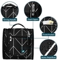 thumbnail image 4 of PAVILIA Toiletry Bag Travel Bag for Women Men, Hanging Cosmetic Organizer, Water Resistant Makeup Bag for Accessories Toiletries, Large Travel Essentials Kit (Black Chevron), 4 of 8
