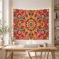thumbnail image 5 of Colorful Floral Mandala With Paisley Petals, Cheerful Boho Style for Boho Decor Lovers, Mandala Wall Art, Housewarming Gift, Tapestry Wall Hanging for Bedroom and Living Room, 5 of 7