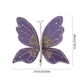 thumbnail image 3 of Leodye 1PCS Sequin Clip Artificial Butterflies - Christmas Tree Scene Layout Decor, Flower Matching Props -10.63*7.87 in, 3 of 6