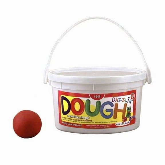 Dazzlin Dough, Red - 3 lbs Tub - 3 Each
