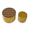 thumbnail image 7 of Lunale Round Storage Ottoman Set of 2, Chenille Upholstered Coffe Side Tables for Living Room, Dark Yellow, 7 of 7