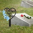 thumbnail image 5 of Stake Graves Cemetery Decorations Sign Brother Metal Memorial Grave Markers Boy Memorial Graveside Plaque Heart Dove Cemetery Plaque Stake for Outdoor Outside Yard Garden$$Garden & Patio, 5 of 7