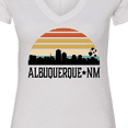 thumbnail image 4 of Inktastic Albuquerque New Mexico Skyline Women's V-Neck T-Shirt, 4 of 5