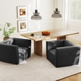 thumbnail image 2 of Gymax 2PCS Inflatable Sofa Portable Blow Up Couch w/ Detachable Cover Wide Armrests Grey, 2 of 10