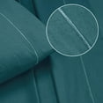 thumbnail image 2 of MALLONI HOME Queen Sheet Set - Cotton Rich Bedding Sets Queen, 4 Piece Deep Pocket Queen Sheet - Ultra Soft, Wrinkle Resistant, Quick Dry, Easy Care Queen Sheets - Teal, 2 of 5